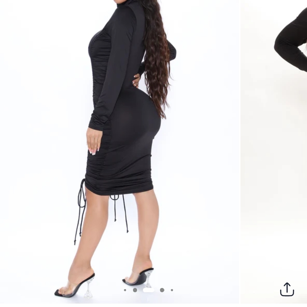 Fashion Nova Black Long Sleeve Dress Nwot